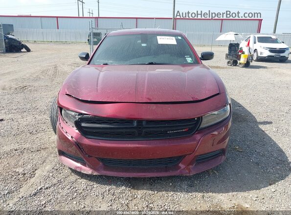 2C3CDXBG4PH609672 2023 DODGE CHARGER Burgundy Vista del cuadro de instrumentos