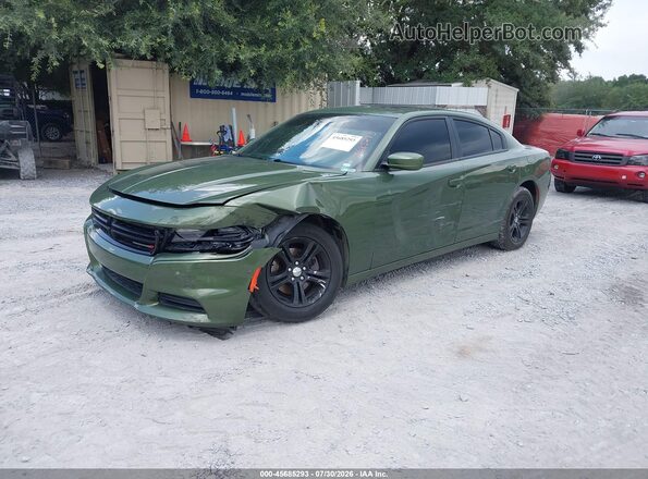 2C3CDXBG5KH719980 2019 DODGE CHARGER Green წინა მარცხენა ხედი სამი მეოთხედიდან