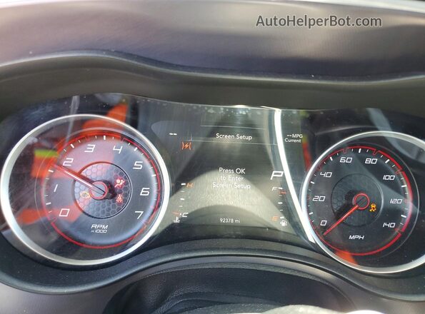 2C3CDXBG5KH754888 2019 DODGE CHARGER Burgundy Вид щитка приладів