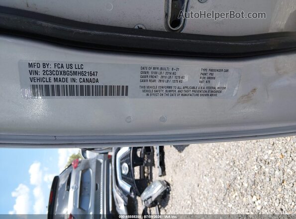 2C3CDXBG5MH621647 2021 DODGE CHARGER Silver Vista del compartimento del motor