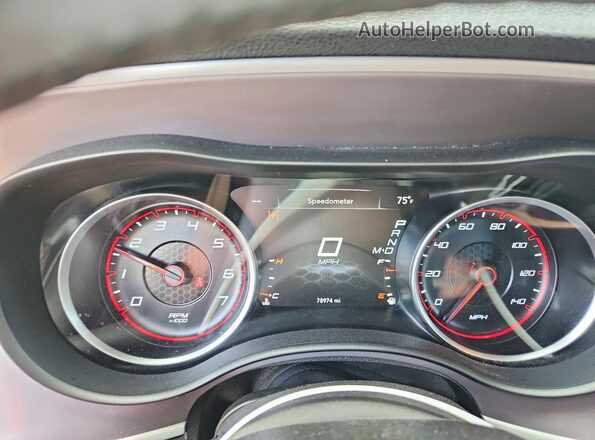 2C3CDXBG5NH212551 2022 DODGE CHARGER Красный Вид щитка приборов