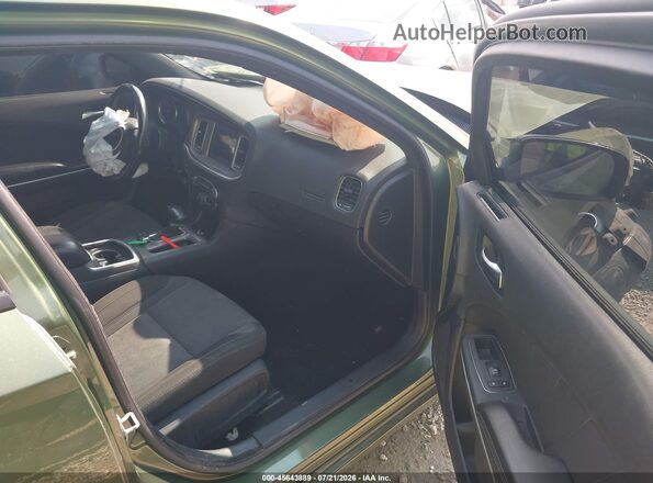 2C3CDXBG5NH216325 2022 DODGE CHARGER Green Widok wnętrza z przodu