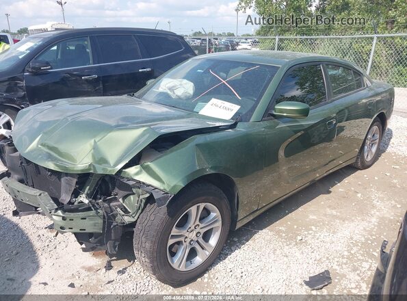 2C3CDXBG5NH216325 2022 DODGE CHARGER Green Przód lewy