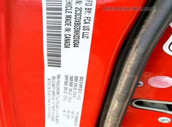 2C3CDXBG5NH224344 2022 DODGE CHARGER Red Widok komory silnika
