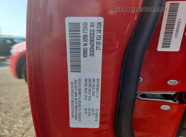 2C3CDXBG5PH528762 2023 DODGE CHARGER Красный Вид подкапотного пространства