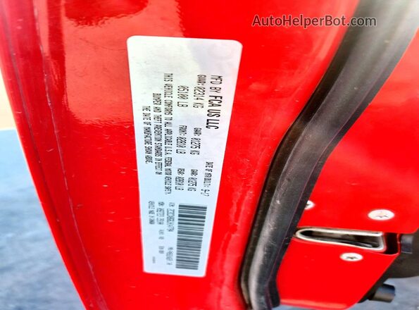2C3CDXBG6JH147784 2018 DODGE CHARGER Red Вид підкапотного простору
