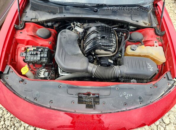 2C3CDXBG6JH147784 2018 DODGE CHARGER Red Вид задньої частини салону