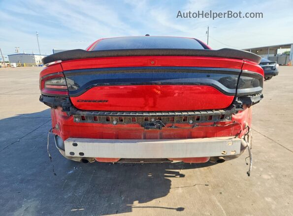 2C3CDXBG6JH147784 2018 DODGE CHARGER Red Вид ззаду