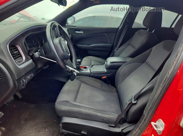2C3CDXBG6JH147784 2018 DODGE CHARGER Red Вид салону спереду