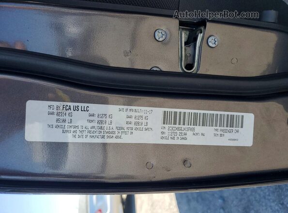 2C3CDXBG6JH197035 2018 DODGE CHARGER Gray VIN sticker view