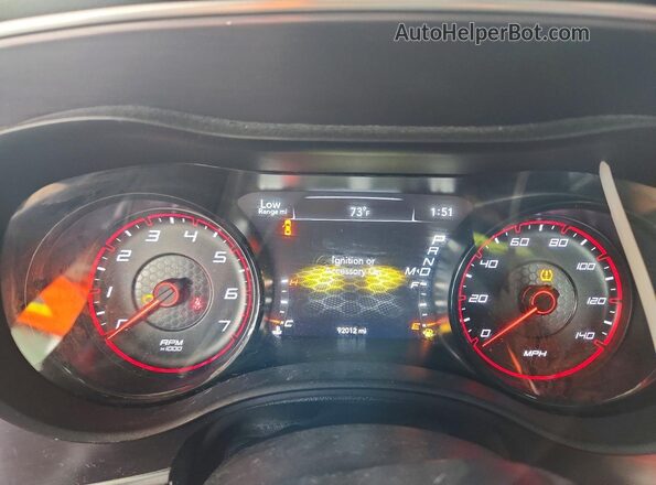 2C3CDXBG6JH313138 2018 DODGE CHARGER Burgundy Instrument cluster view