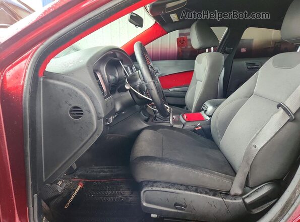 2C3CDXBG6JH313138 2018 DODGE CHARGER Burgundy Front interior view