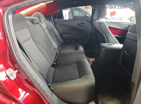 2C3CDXBG6JH313138 2018 DODGE CHARGER Burgundy Rear seats view