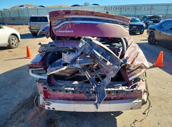2C3CDXBG6KH504785 2019 DODGE CHARGER Maroon Rear view