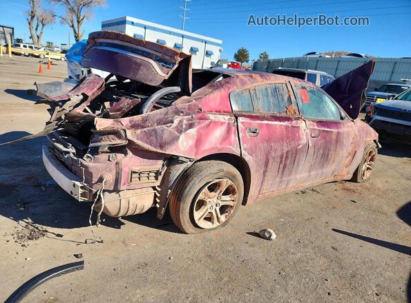 2C3CDXBG6KH504785 2019 DODGE CHARGER Maroon Rear right