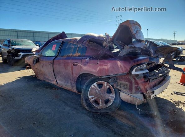 2C3CDXBG6KH504785 2019 DODGE CHARGER Maroon Rear left