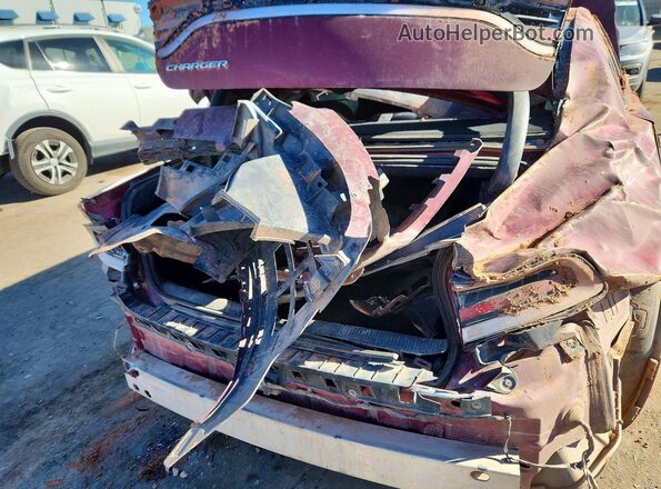 2C3CDXBG6KH504785 2019 DODGE CHARGER Maroon Engine compartment view