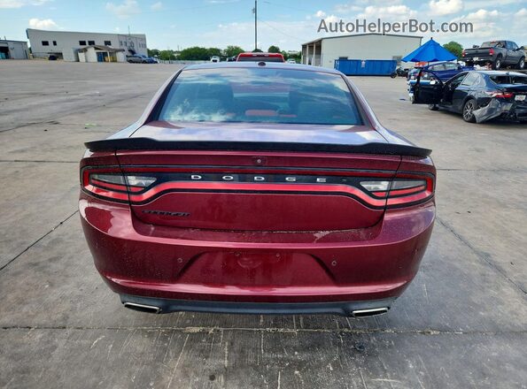 2C3CDXBG6KH732673 2019 DODGE CHARGER Burgundy Հետևի տեսք