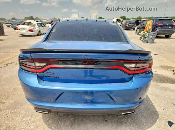 2C3CDXBG6MH659954 2021 DODGE CHARGER Blue Вид ззаду