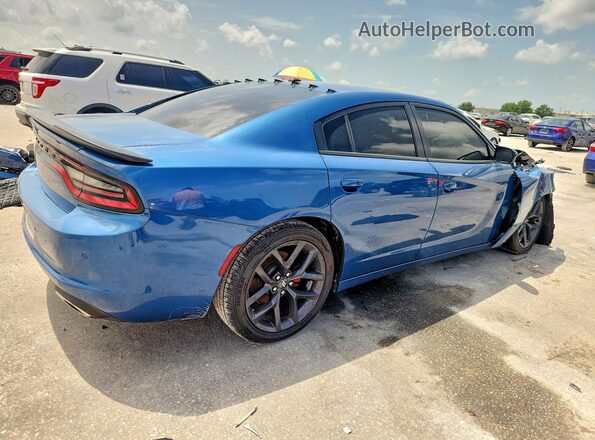 2C3CDXBG6MH659954 2021 DODGE CHARGER Blue Задня права чверть