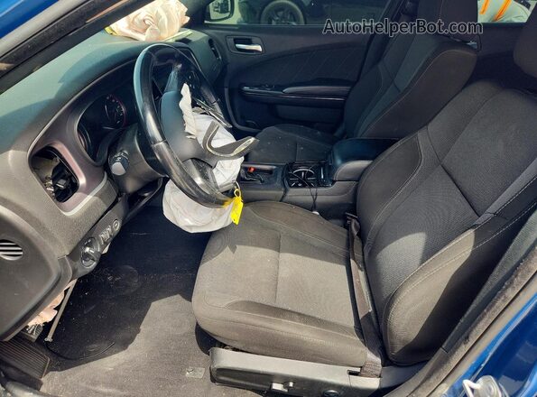 2C3CDXBG6MH659954 2021 DODGE CHARGER Blue Вид салону спереду