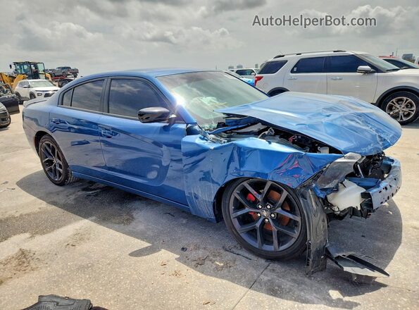 2C3CDXBG6MH659954 2021 DODGE CHARGER Blue Передня права чверть