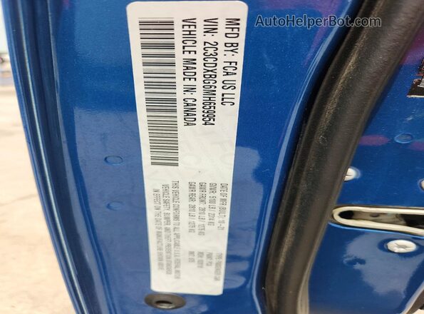 2C3CDXBG6MH659954 2021 DODGE CHARGER Blue Вид підкапотного простору