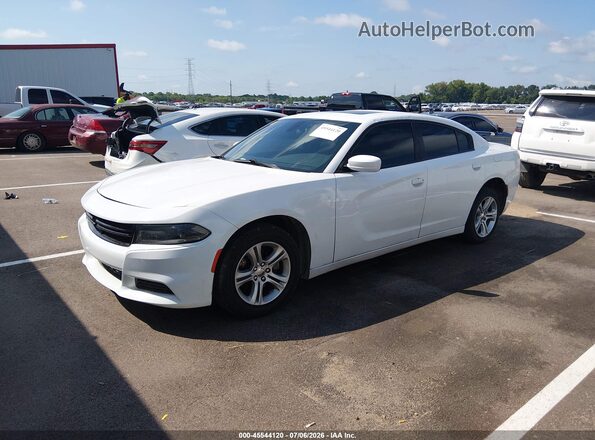 2C3CDXBG7KH636521 2019 DODGE CHARGER White Առջևի ձախ երեք քառորդ տեսարան