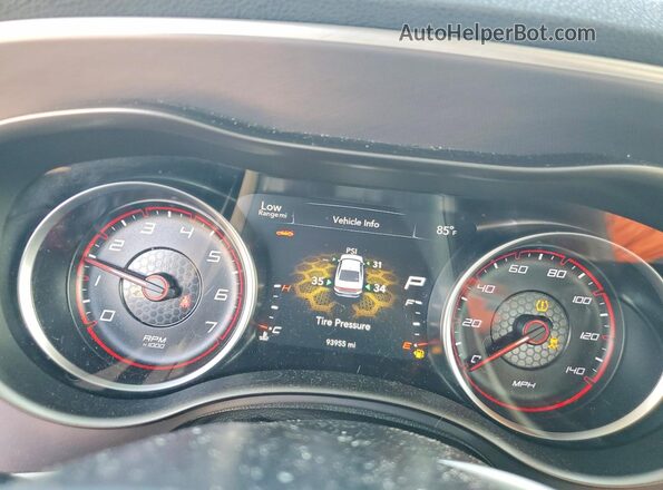2C3CDXBG7LH100833 2020 DODGE CHARGER Red Вид щитка приладів