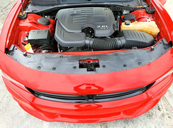 2C3CDXBG7LH100833 2020 DODGE CHARGER Red Вид задньої частини салону
