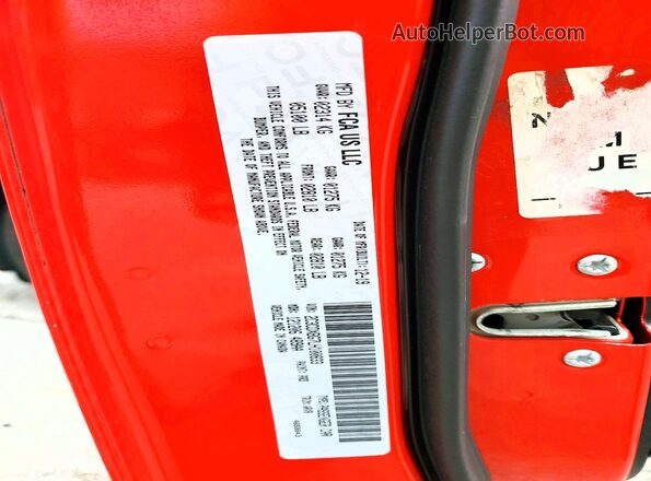 2C3CDXBG7LH100833 2020 DODGE CHARGER Red Вид наклейки з VIN-кодом