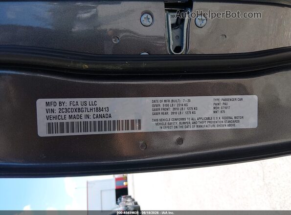 2C3CDXBG7LH188413 2020 DODGE CHARGER Black Engine compartment view