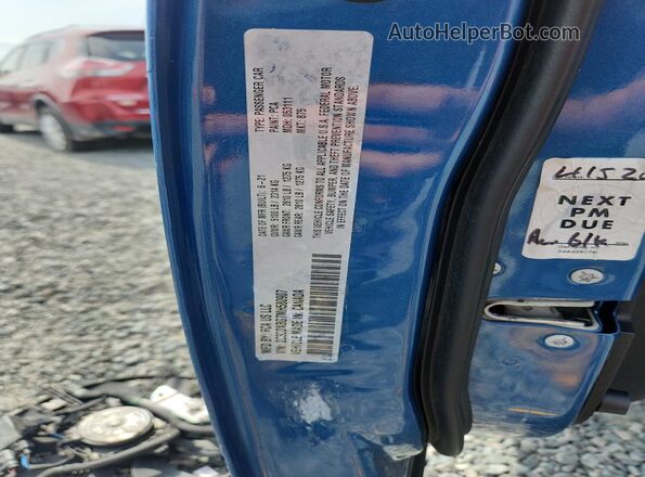 2C3CDXBG7MH580907 2021 DODGE CHARGER Blue VIN կոդի պիտակի տեսք