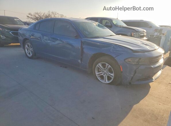 2C3CDXBG7MH616983 2021 DODGE CHARGER Blue Delantero derecho