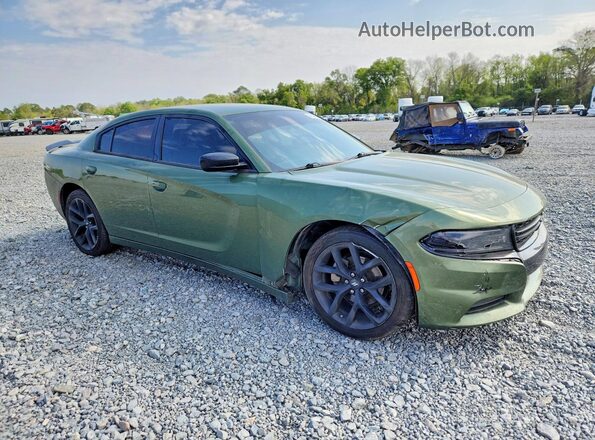 2C3CDXBG7NH129901 2022 DODGE CHARGER Зеленый Передняя правая четверть