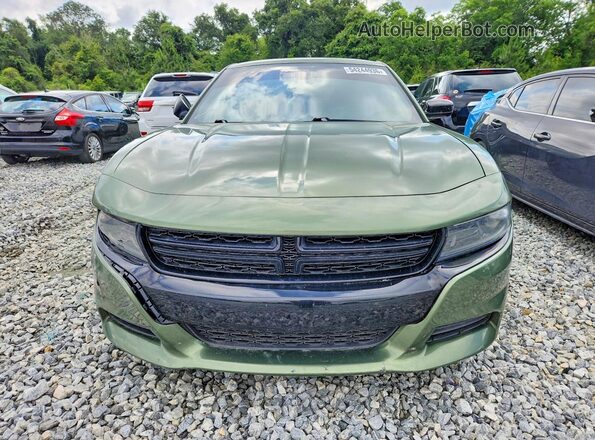 2C3CDXBG7NH129901 2022 DODGE CHARGER Зеленый Вид спереди