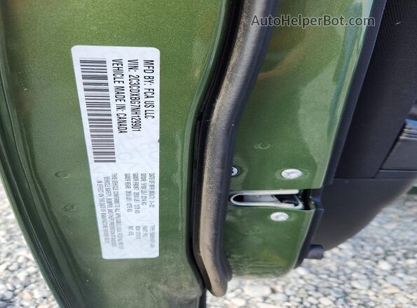 2C3CDXBG7NH129901 2022 DODGE CHARGER Зеленый Вид подкапотного пространства