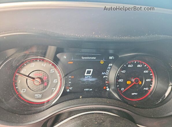 2C3CDXBG7NH166480 2022 DODGE CHARGER Orange Instrument cluster view
