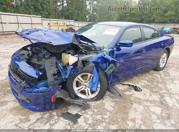 2C3CDXBG7NH231425 2022 DODGE CHARGER Blue Vista tres cuartos delantera izquierda