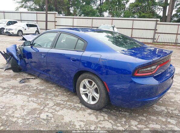 2C3CDXBG7NH231425 2022 DODGE CHARGER Blue Trasero izquierdo