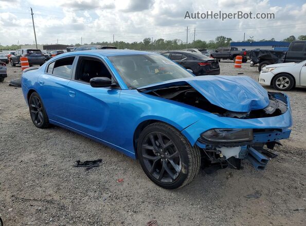 2C3CDXBG7PH579860 2023 DODGE CHARGER Синий Передняя правая четверть