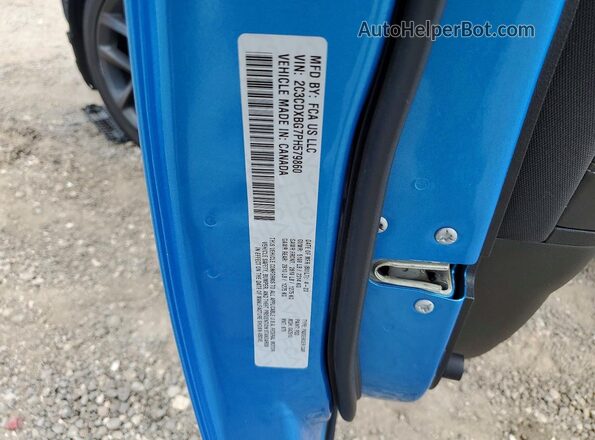 2C3CDXBG7PH579860 2023 DODGE CHARGER Синий Вид наклейки с VIN-кодом