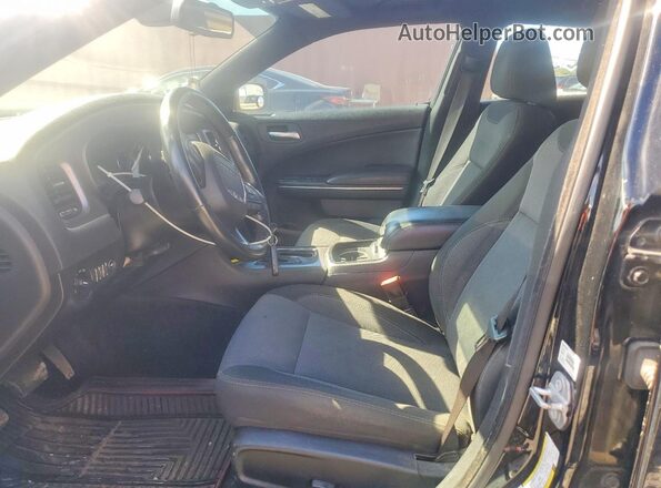2C3CDXBG8GH355867 2016 DODGE CHARGER Черный Вид салона спереди