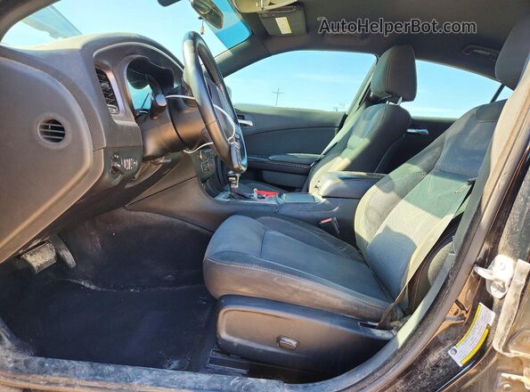 2C3CDXBG8JH163940 2018 DODGE CHARGER Black Widok wnętrza z przodu