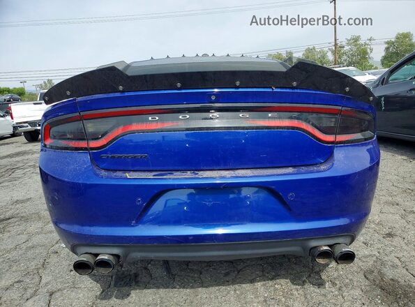 2C3CDXBG8JH163954 2018 DODGE CHARGER Blue Widok z tyłu