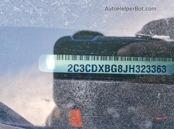 2C3CDXBG8JH323363 2018 DODGE CHARGER Серый Вид подкапотного пространства
