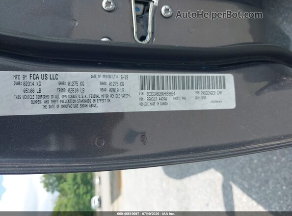2C3CDXBG8KH659824 2019 DODGE CHARGER Серый Вид подкапотного пространства