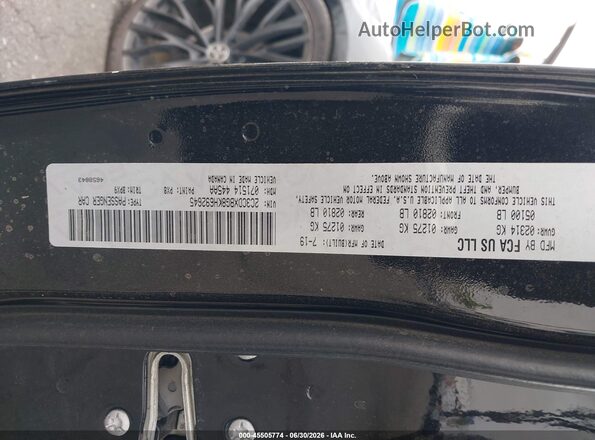 2C3CDXBG8KH692645 2019 DODGE CHARGER Black Vista del compartimento del motor