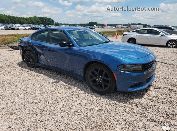 2C3CDXBG8LH200374 2020 DODGE CHARGER Blue Przód prawy