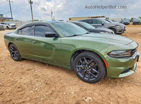 2C3CDXBG8MH608424 2021 DODGE CHARGER Green Передня права чверть